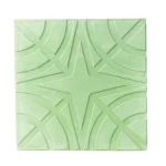 Concrete Decorative Tiles for Flooring Intersecting Star Design, Length 40 cm, Width 40 cm, Height 5 cm, Light Green Color | Al Sarif Company