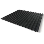 Corrugated Roof Sheet [Shinko Zinc] Thickness  0.32 mm Length  4 meter Black Color
