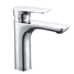 Automatic Washbasin Tap Short Brass, Chrome