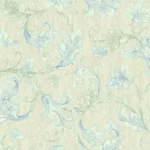 Leaf patterned wallpaper, beige color, length 10 m, width 0.53 m, model EP6168  