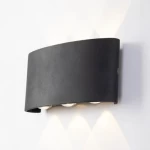 LED Wall Light for Outdoor Fence, Dimensions 17 x 8 cm, Black Color