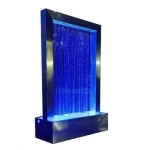 Luxury Decorative Steel Waterfall With Lighting, Silver Color, Size 180 × 120 cm, Product Number SLN121800