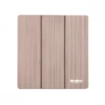 مفتاح ثلاثي، قدرة 10 أمبير، فولت 220، مقاس 7×7 سم، لون رمادي مطفي