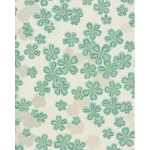 British wallpaper floral design size 10m x 0.53m beige and green, model 20615