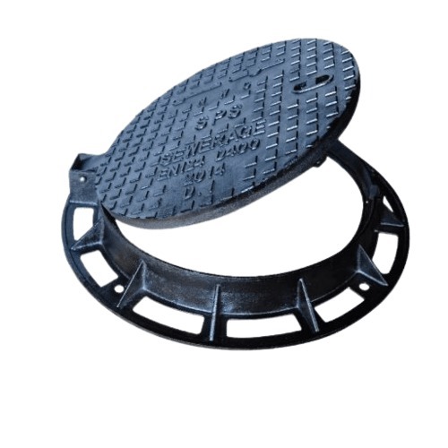 Manhole Cover Ductile Iron 600 mm Circular Shape | Saudi pipe systems company (SPS)