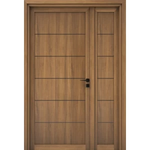 Elegant Entrance Door and a Half 160×235 cm, 6 cm Thickness, Brown Color | YT-24941807
