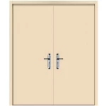 Fire door SFFECO  galvanized steel   without Window  Model SF/DD  Double Door leaf size 1950×1900   mm   Beige