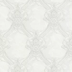 Italian Wallpaper Off White Color Classic Design, Size 10mx1.06m, Model 82712