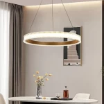 نجفة مودرن ذهبي، أبعاد قابلة للتعديل من 40 سم إلى 1.5 متر، طول السلك 1.5 متر