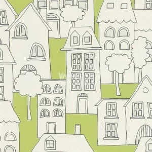 German Wallpaper Youth and Children 10m x 0.53m Beige Green | Balbaid Decor Company