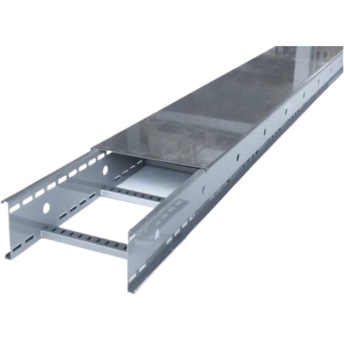 حامل كابلات سلمي المنيوم مستقيم، جوانب 110 مم، عرض 300 مم، حجم رف 50×25 مم، عرض حافة 21 مم | بحرة للكابلات