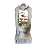 Modern design fiber fountain, gray color, dimensions 102x29.5x46 cm