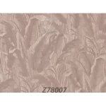 Italian wallpaper leaf-patterned design 10m x 1.06 m, dark beige color, model 78007