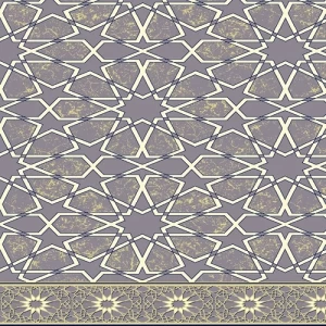 Mosque Rug Pile Height 12 mm Gray Color Islamic Pattern | Doha Collection