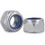 Zinc Plated Nylon Insert Lock Nut, Coarse Thread, Size  24 mm Grade 4.8, DIN 985 Standard | Aobsco Company