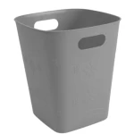 HDPE Plastic Waste Container, Gray Color, Model BHQT7