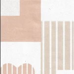 ورق حائط شبابي لون بيج فاتح مع وردي، طول 10 م، عرض 53 سم