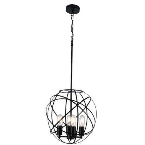 Decorative Ceiling Light Length 40 cm Diameter 40 cm Black | 49361