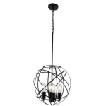 Decorative Ceiling Light, Length 40 cm, Diameter 40 cm, Black color