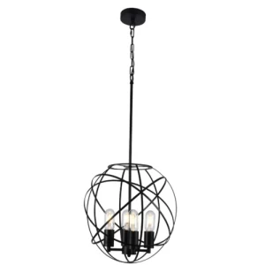 Decorative Ceiling Light Length 40 cm Diameter 40 cm Black | 49361
