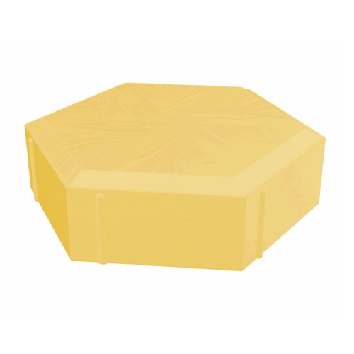 Hexagonal Interlock Paver Tiles Thickness 8 cm Yellow Color | Meyar