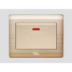 Single AC Switch 45 Amp 7x7 cm Gold Color | Art DNA