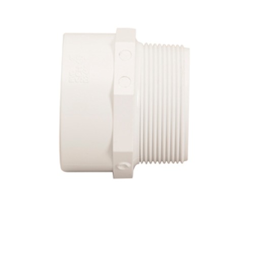Male Adapter (SLIP X MPT) PVC Schedule 40, Size 1½ inch, 60.38 mm OD, White | Arabian Plastic Manufacturing CO.(APLACO)