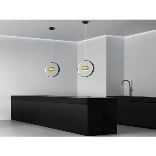 Toledo Decorative Pendant Light 300×100 mm Sand Black + Gold | Toledo