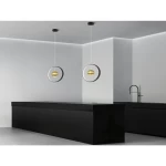 Toledo Decorative Pendant Light, Size 300×100 mm, Sand Black + Gold Color