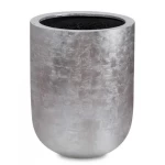 أصيص زرع حجري فضي مقاس 44×34 سم 