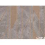 Italian wall covering, gray with beige color, length 10 m, width 0.73 m, model 44814