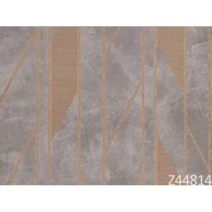 Italian Wall Covering 10m x 0.73m Gray with Beige, Model 44814 | Balbaid Decor Company