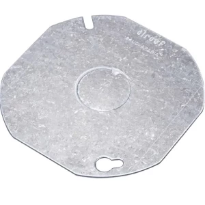 Octagon Electrical Cover Galvanized Steel 4 inch, Hole 1/2 inch | Alrouf for electrical accessories manufacturer