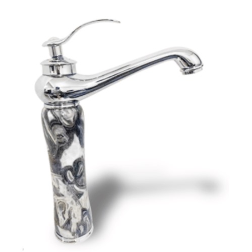 Washbasin Tap Long Silver Color Weight 2 kg | Prime Alarabia