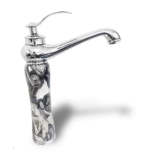 Washbasin Tap Long Silver Color Weight 2 kg | Prime Alarabia