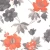 British Wallpaper White with Orange Color Floral Design, Size 10mx0.53m, Model 32454