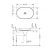 Counter Top Oval Ceramic Washbasin 40x60 cm, Matt Black | Hatch Company - Image 3