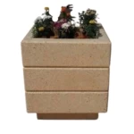 احواض زرع اسمنتية خرسانية طول 80 سم عرض 80 سم ارتفاع 80 سم