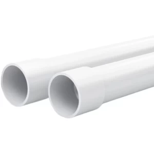 PVC Plastic Pipes 1 1/2 inch Size, 4.19 mm Thickness, White Color | Saudi Industries Company for Pipes