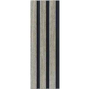 WPC Wood Replacement Size 12x290 cm Pale Gold Black Striped | Luxury line