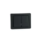 مفتاح دركسيون مزدوج كيو1، مقاس 7 × 14 سم، 10 أمبير، لون أسود