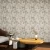 Leaf-Patterned Wallpaper, Size 10 mx50 cm, Dark Creamy Color