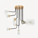 Decorative Ceiling Light, Size 79 x 79 x 56 cm, Black | Gold Color