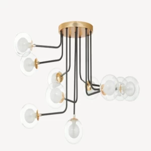 Decorative Ceiling Light 79x79x56 cm Black | Gold Color | Abyat Company
