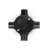 UPVC Rigid Conduit Circular Junction Box, 4 Way, Size 25 mm, Black Color | Al Manar