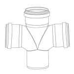 Double Branch 45o, size 110 x 110 mm, length 320 mm, green | Al Mona