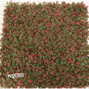 عشب صناعي جداري 2D، لون أخضر مع وردي، موديل WG 088 | خط  الفخامة