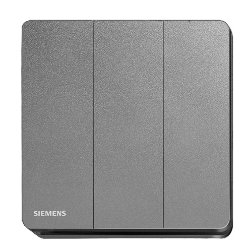 مفتاح انارة ثلاثي 16 امبير 86×86 مم رمادي غامق، 250 فولت | Siemens (دلتا أرينا)