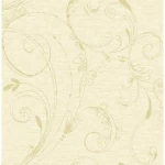 American Wallpaper Light Beige Color leaf-Patterned Design, Size 10mx0.53m, Model ZA31607