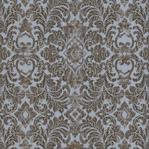 Italian Wallpaper Dark Brown Color Classic Design, Size 10mx0.70m | Balbaid Decor Company